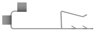 Side profile of GripClip 625; overall length 92 mm