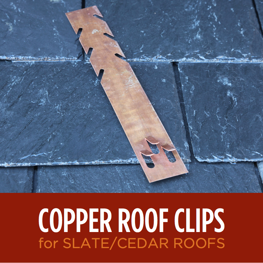 Copper Slate & Cedar Roof Clips