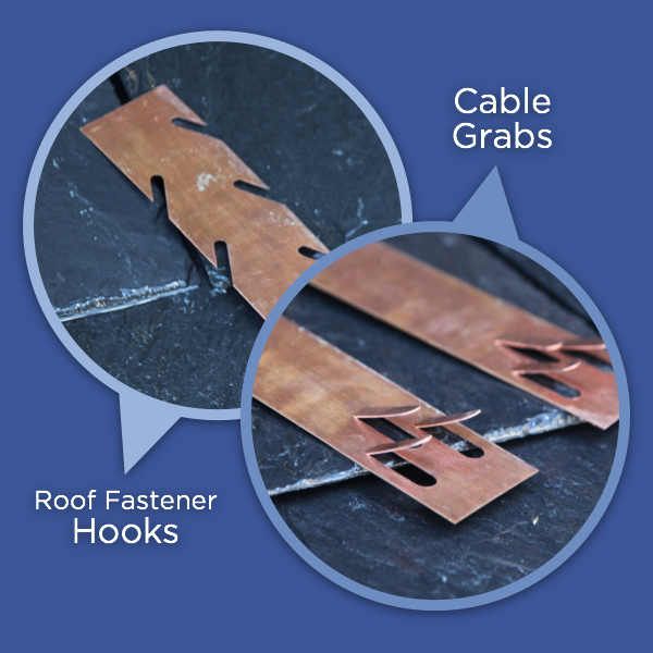 Copper Slate & Cedar Roof Clips