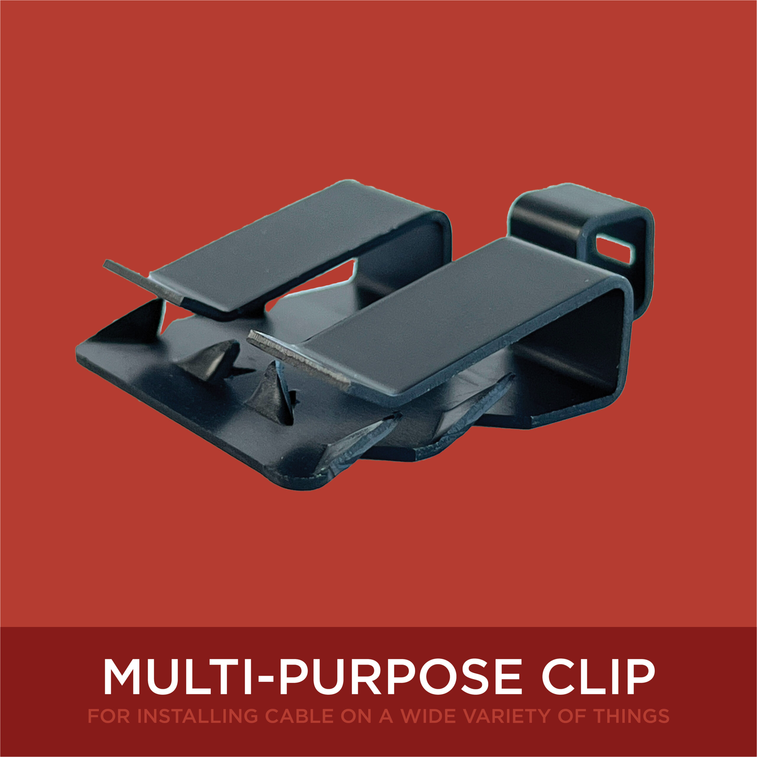 Multi-Purpose Roof Clip, Black Anodized Aluminum, Used to Secure Heat Cable  and Other Types of Cables to Standard Asphalt Shingle Roofs (10 Clips + 10