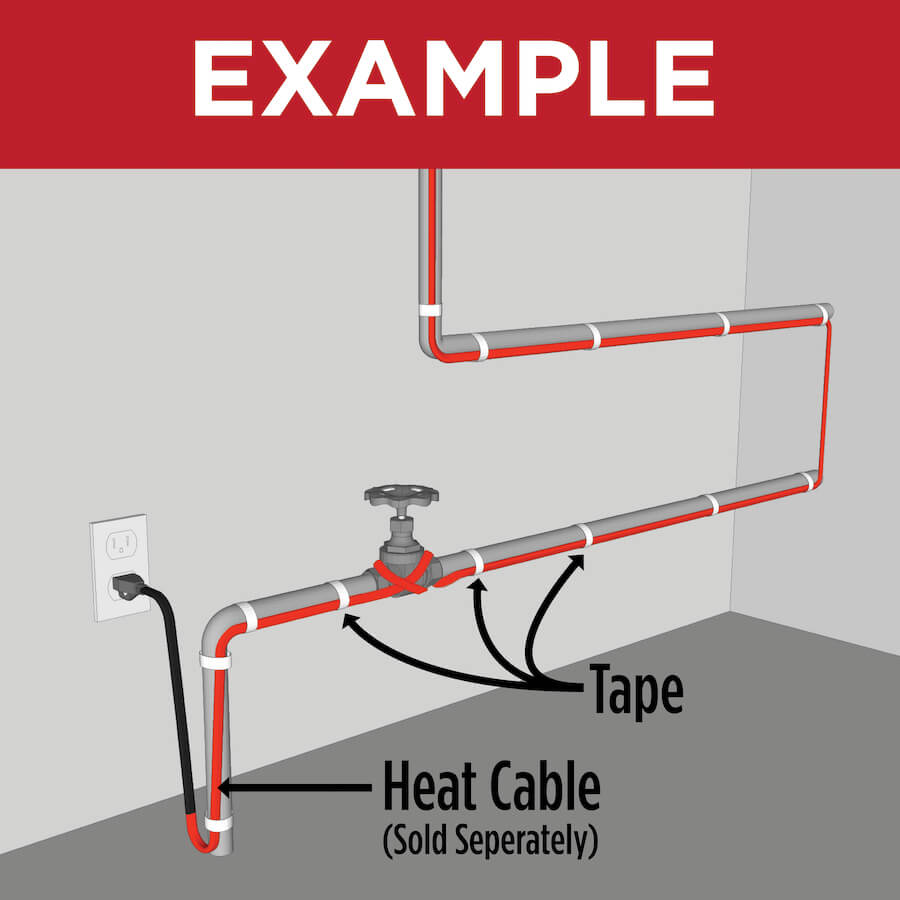 Heat Tape Pipe Installation Tape – Heat Tape by Radiant Solutions