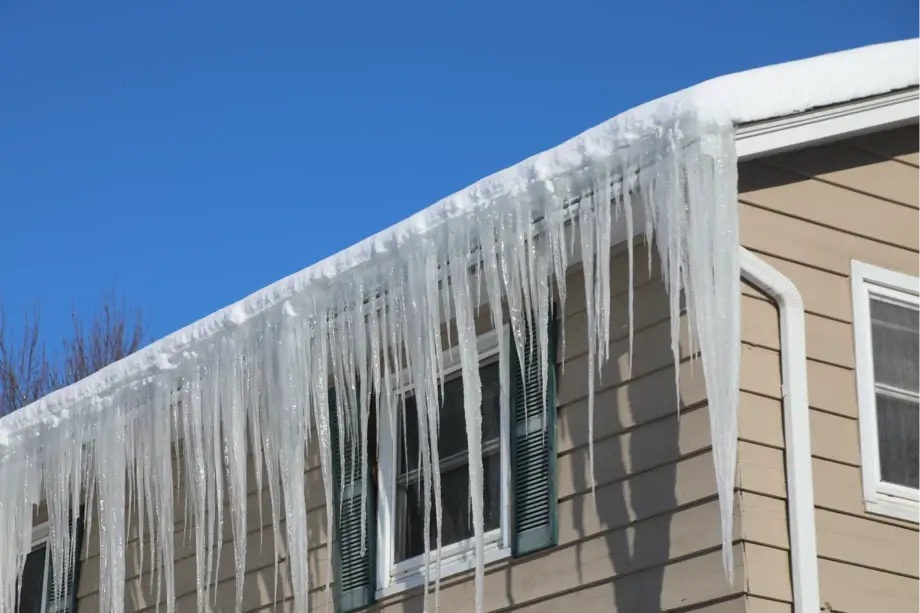 huge ice dam