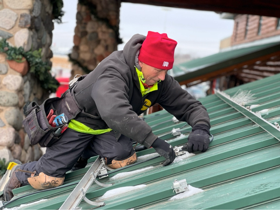 Heat Tape Install on Standing Seam Roof