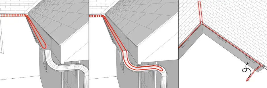 Managing Extra Heat Tape in Gutters
