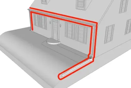 Heat Tape Gutter install - drains