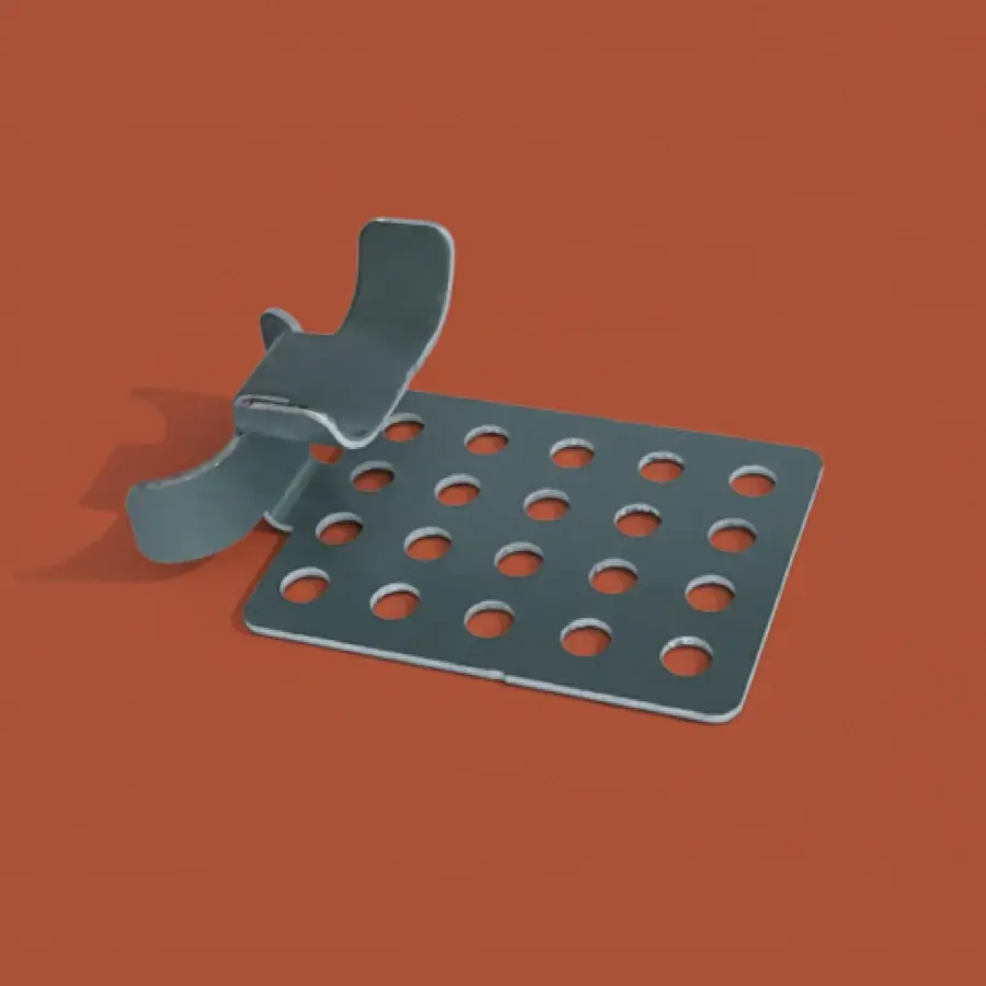 Grey Nail-on Heat Tape Clip