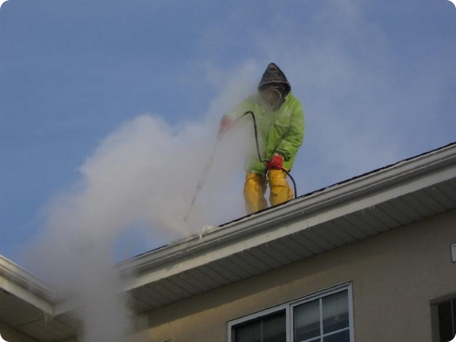 Steam Ice Dam Removal