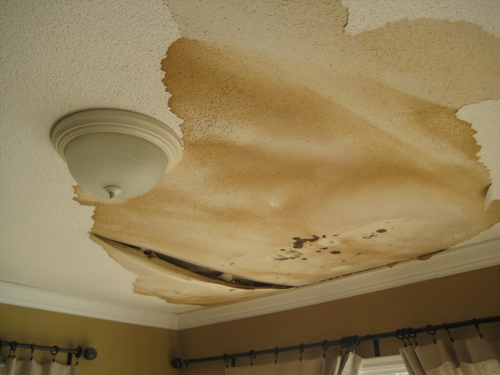 Ice Dam Damage Ceiling